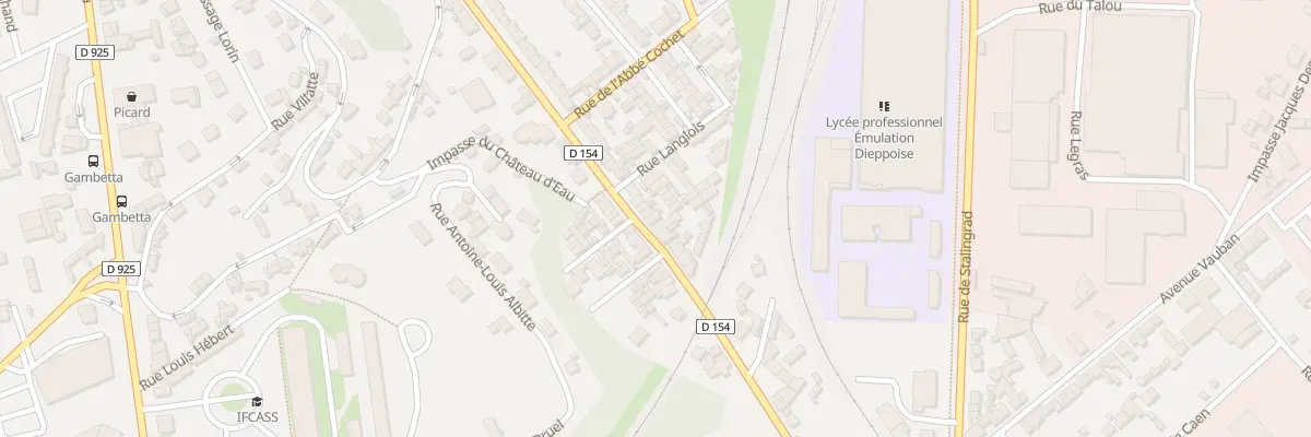 Plan du 158 Rue Gal Chanzy à Dieppe