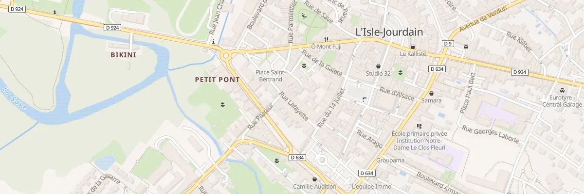 Plan du 10 Rue Lafayette à L’Isle-Jourdain