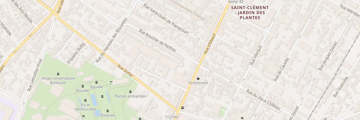 Plan du 5 Rue Boucher Perthes à Rouen