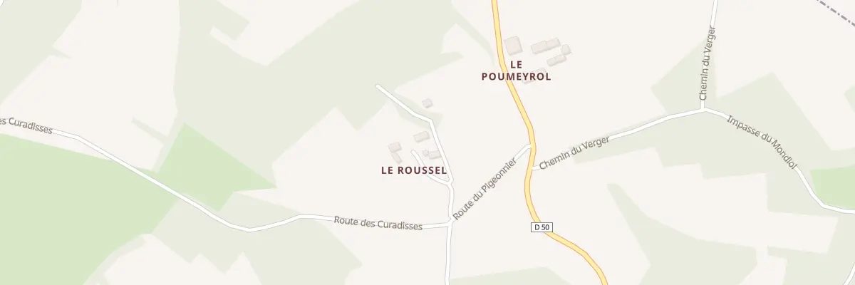 Plan du 5000 Le Roussel à Cladech