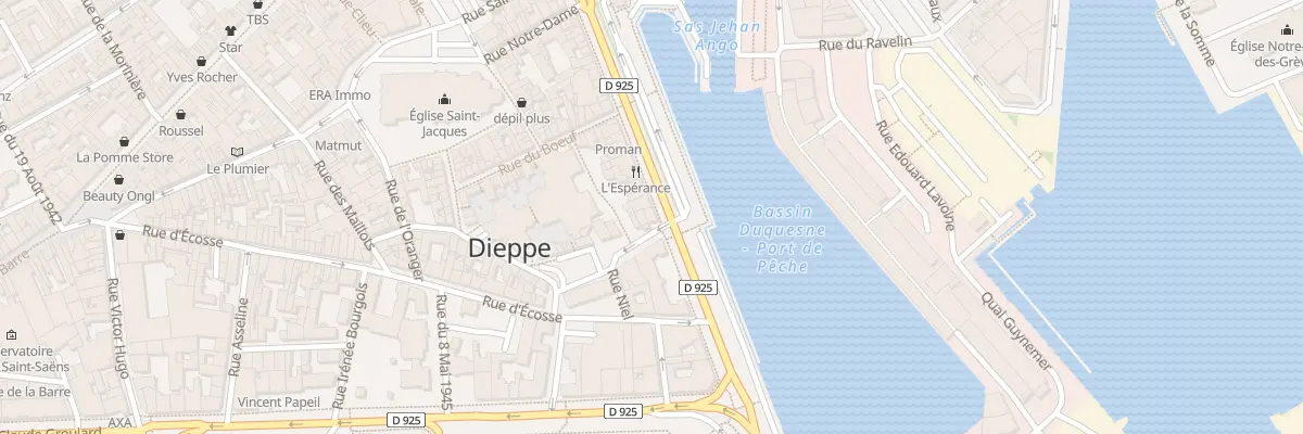 Plan du 64 Quai Duquesne à Dieppe