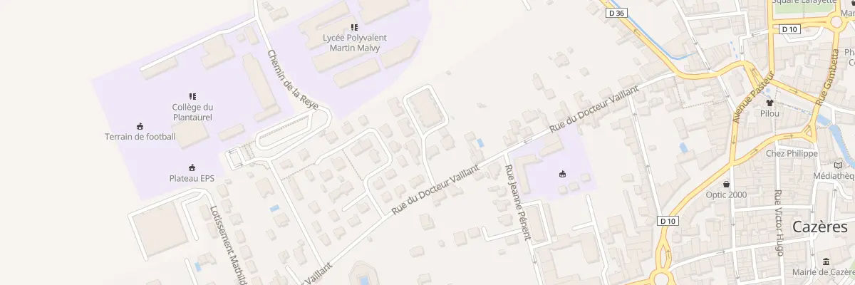 Plan du 46 Rue du Docteur Vaillant à Cazères