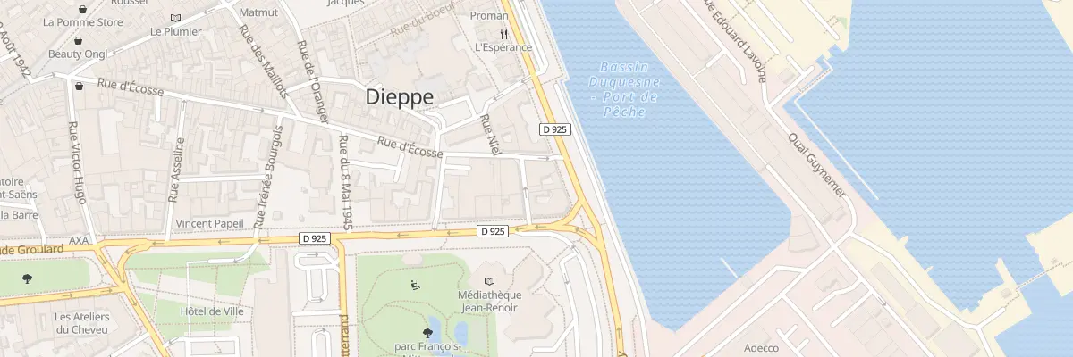 Plan du 72 Quai Duquesne à Dieppe