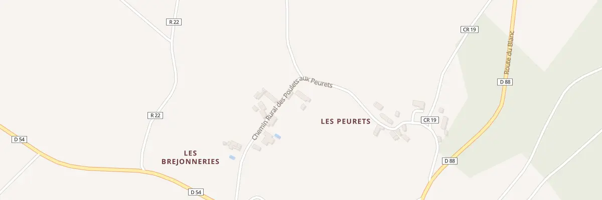 Plan du 9 Les Peurets à Mauvières