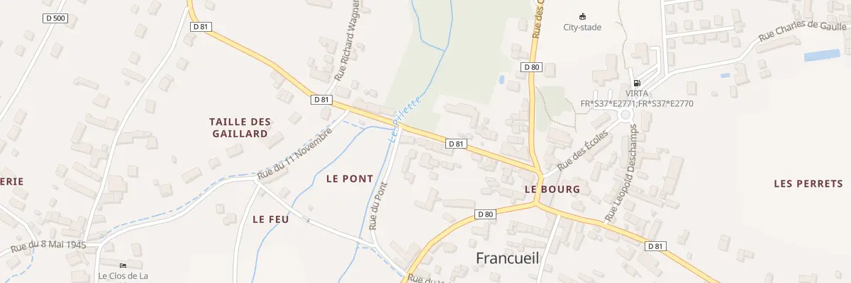 Plan du 13 Rue d’Amboise à Francueil