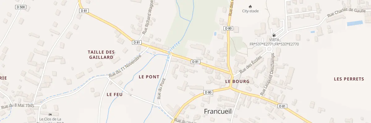 Plan du 11 Rue d’Amboise à Francueil