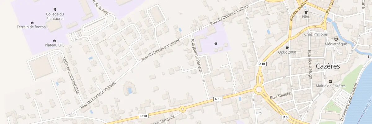 Plan du 8 Rue Jeanne Penent à Cazères