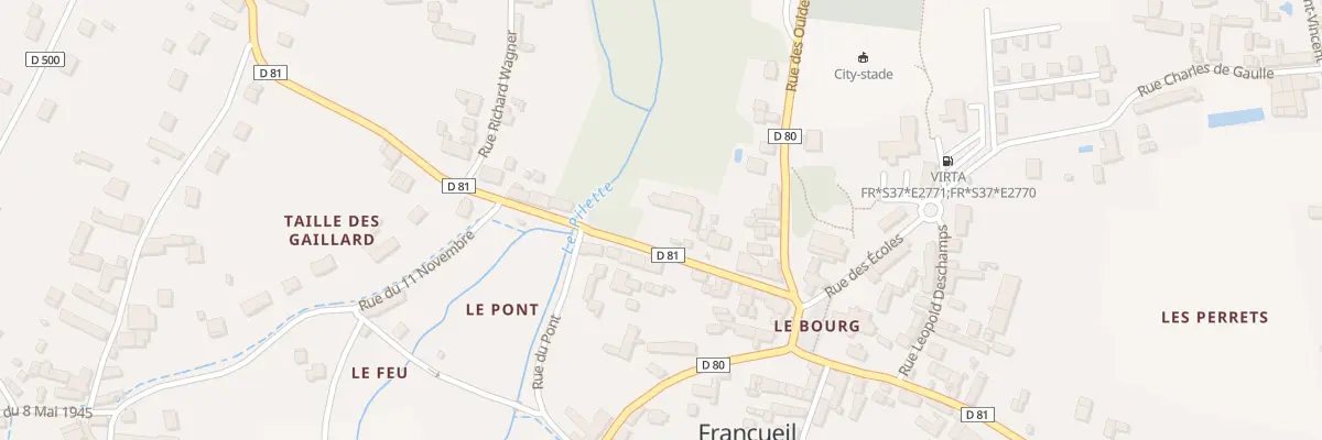 Plan du 10 Rue d’Amboise à Francueil