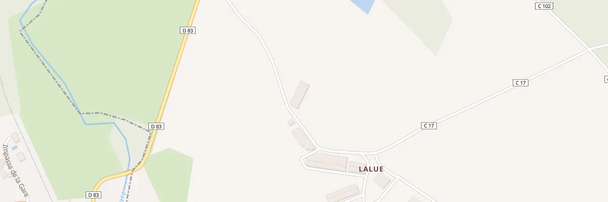Plan du 2 Lalue à Berneuil