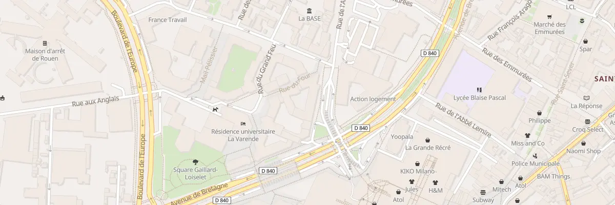Plan du 38 Rue Amiral Cecille à Rouen