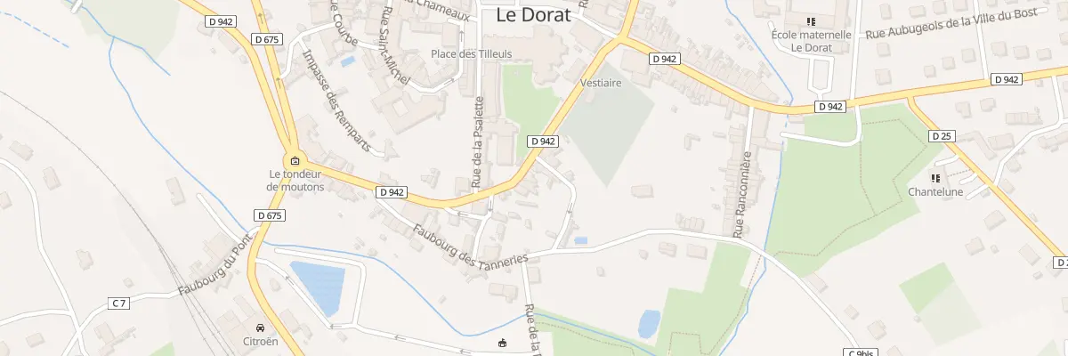 Plan du 7 Av de la Gare au Dorat