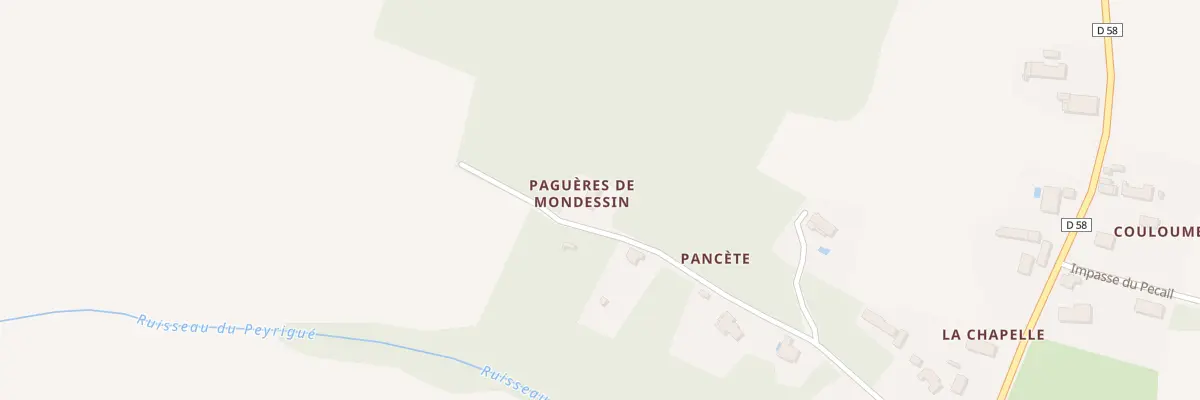 Plan du 5001F Pagueres de Mondessin à Saint-Thomas