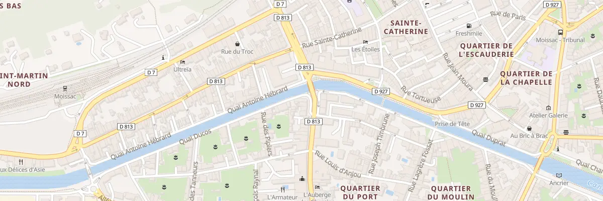 Plan du 1 Quai Ducos à Moissac