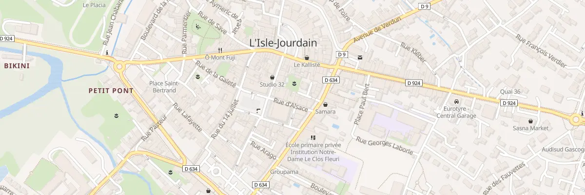 Plan du 8 Pl de l’Hôtel de Ville à L’Isle-Jourdain
