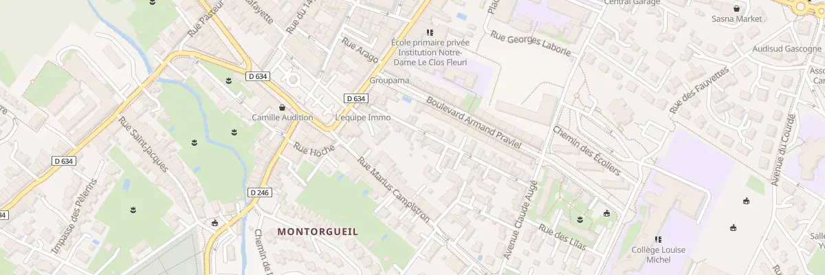 Plan du 9 Rue Maurice Barbé à L’Isle-Jourdain
