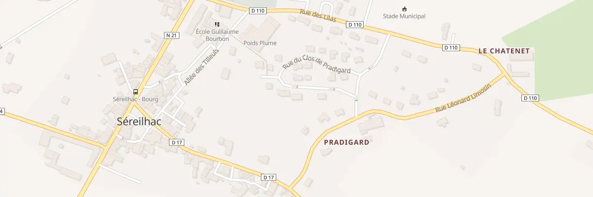 Plan du 34 Rue du Clos de Pradigard à Séreilhac