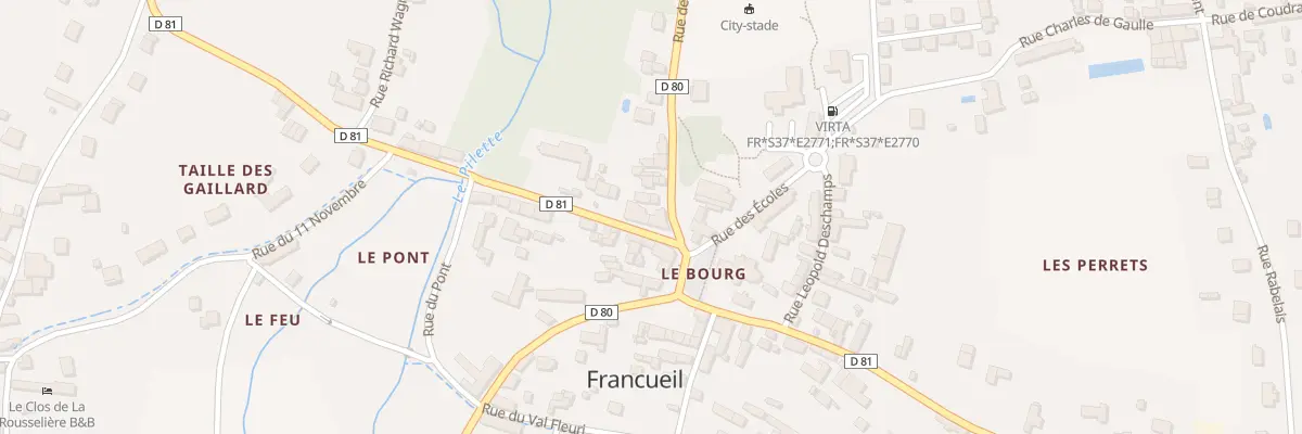 Plan du 4 Rue d’Amboise à Francueil