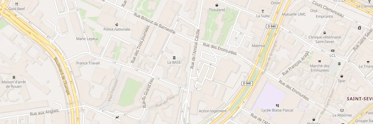 Plan du 22 Rue Amiral Cecille à Rouen