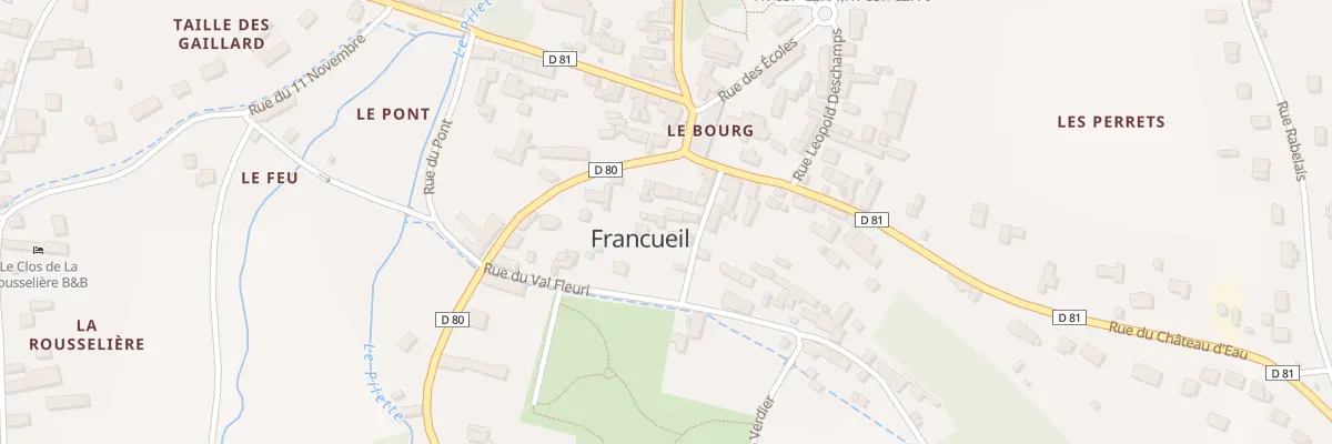 Plan du 6 Rue Bretonneau à Francueil