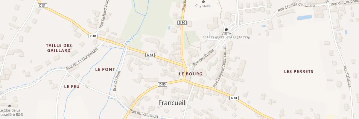 Plan du 2 Rue d’Amboise à Francueil