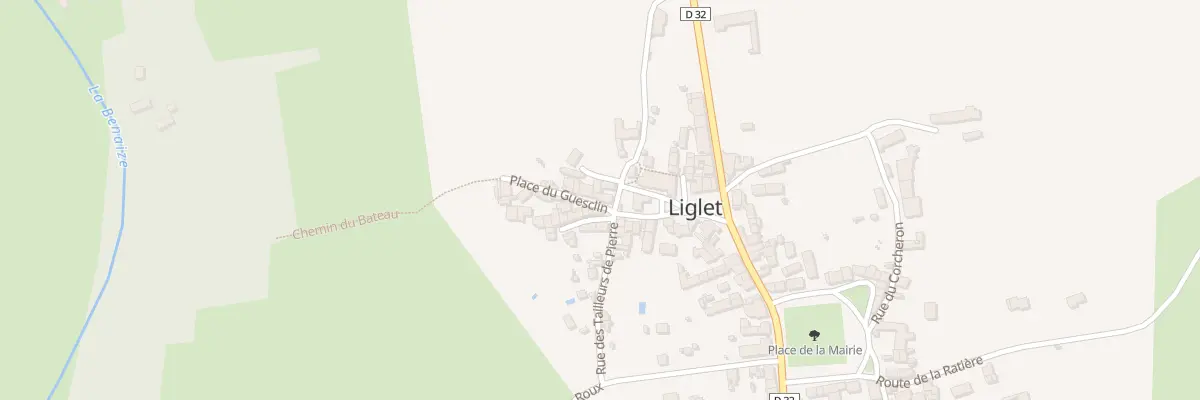 Plan du 2 Pl du Guesclin à Liglet