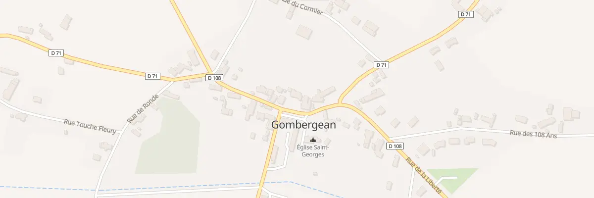 Plan du 11 Rue de la Liberté à Gombergean