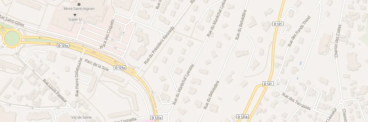 Plan du 7 Rue du Mal Lyautey à Mont-Saint-Aignan