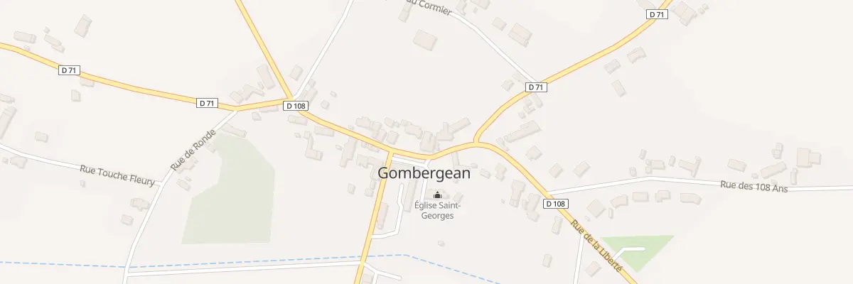 Plan du 13 Rue de la Liberté à Gombergean