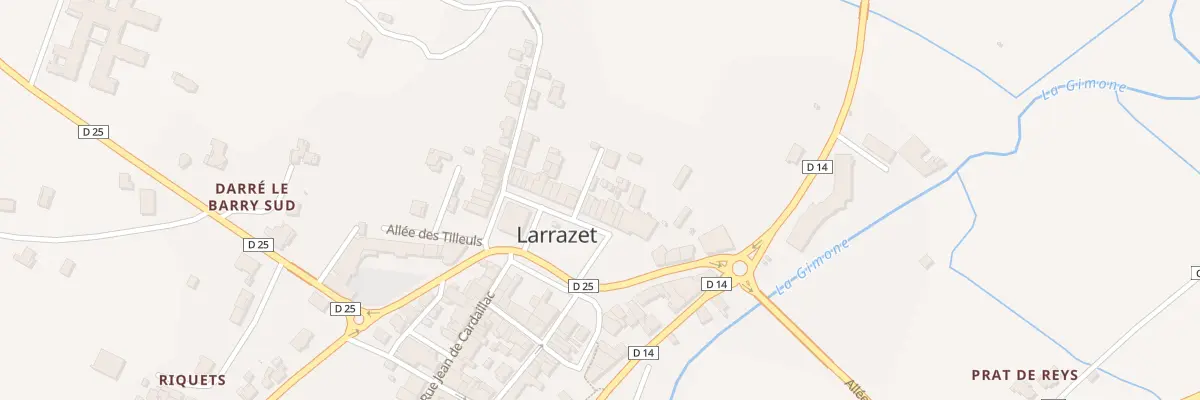 Plan du 1 Rue Faubourg du Barry à Larrazet