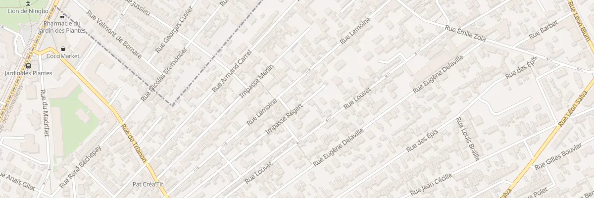 Plan du 95 Imp Regert à Sotteville-lès-Rouen