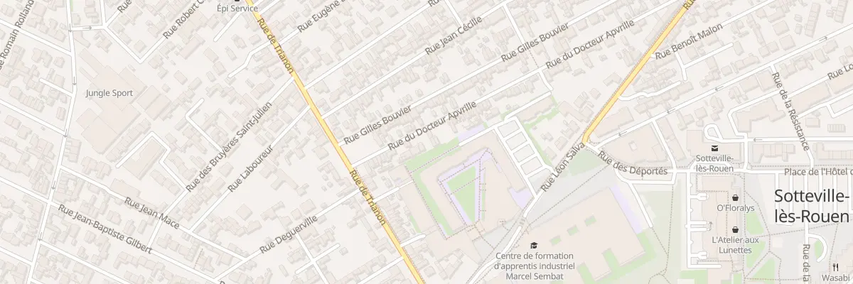 Plan du 87B Rue du Docteur Apvrille à Sotteville-lès-Rouen