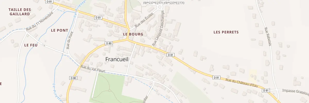 Plan du 6 Rue du Château d’Eau à Francueil