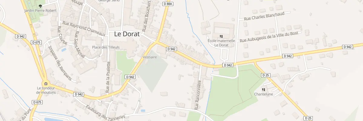 Plan du 14 Av de Lattre de Tassigny au Dorat