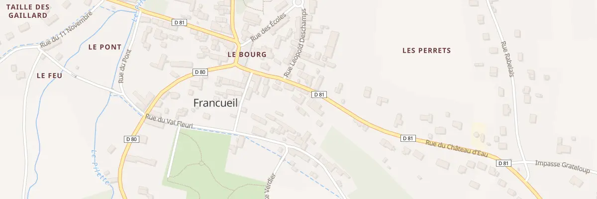 Plan du 8 Rue du Château d’Eau à Francueil