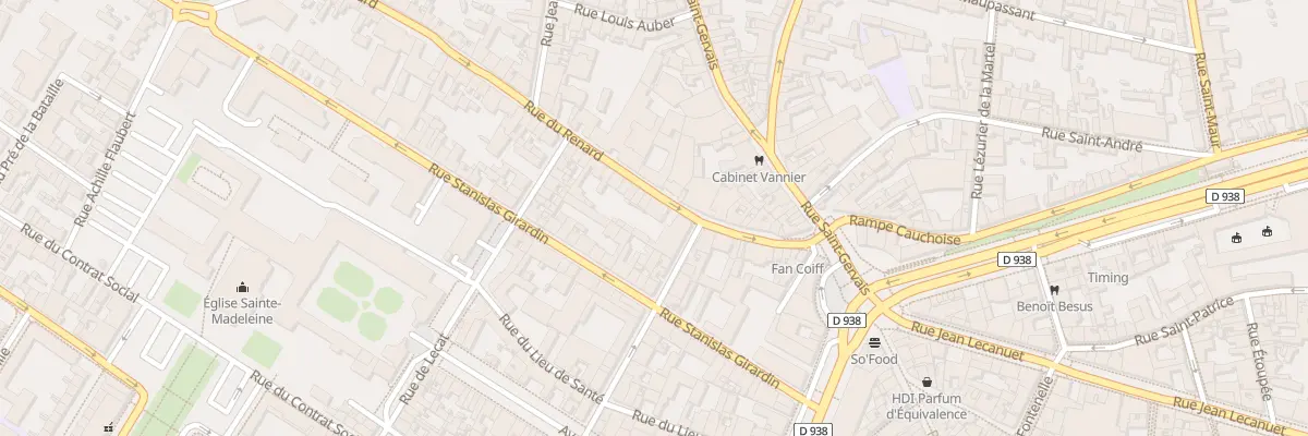 Plan du 25 Rue du Renard à Rouen