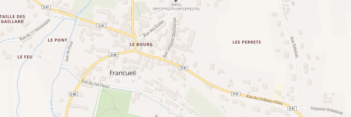 Plan du 5 Rue du Château d’Eau à Francueil