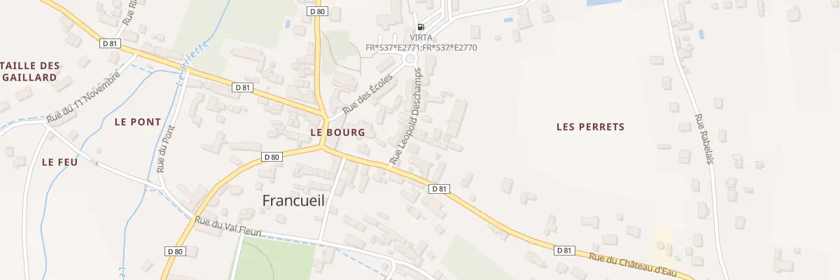 Plan du 11 Rue Léopold Deschamps à Francueil