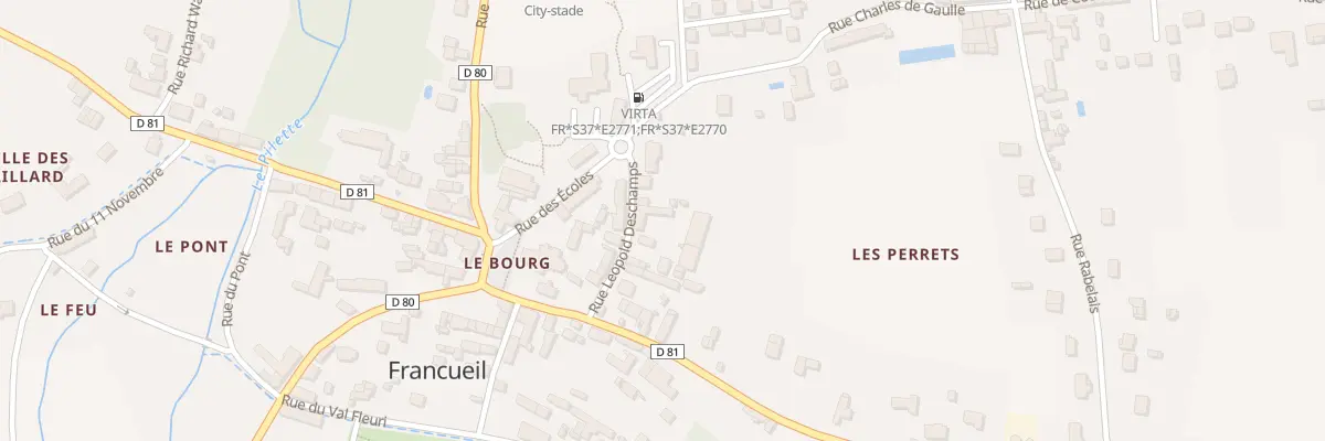 Plan du 5 Rue Léopold Deschamps à Francueil