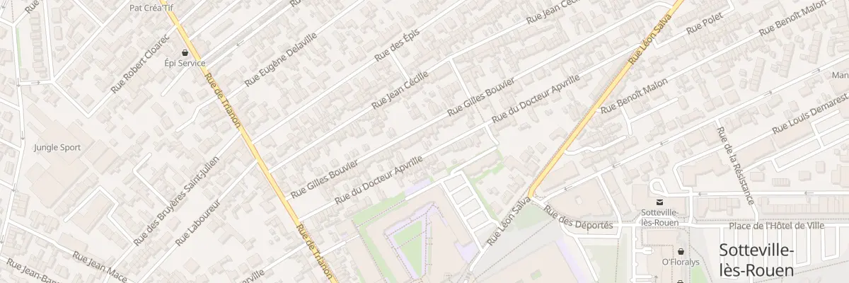 Plan du 102 Rue du Docteur Apvrille à Sotteville-lès-Rouen