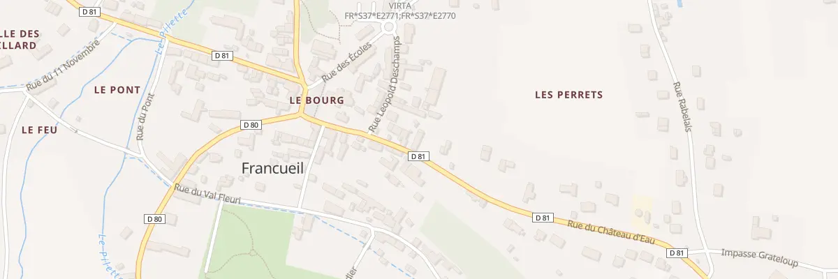 Plan du 9 Rue du Château d’Eau à Francueil