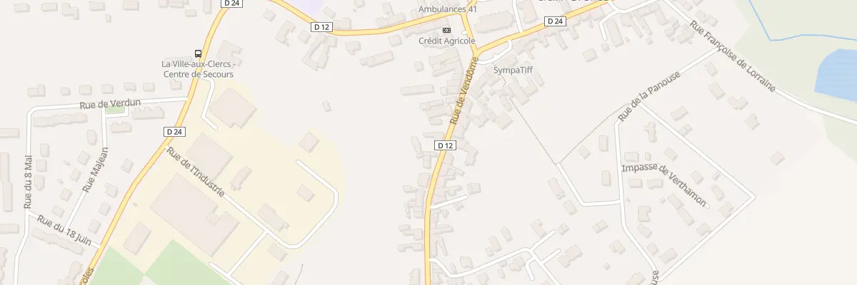 Plan du 8 Rue de Vendome à La Ville-aux-Clercs