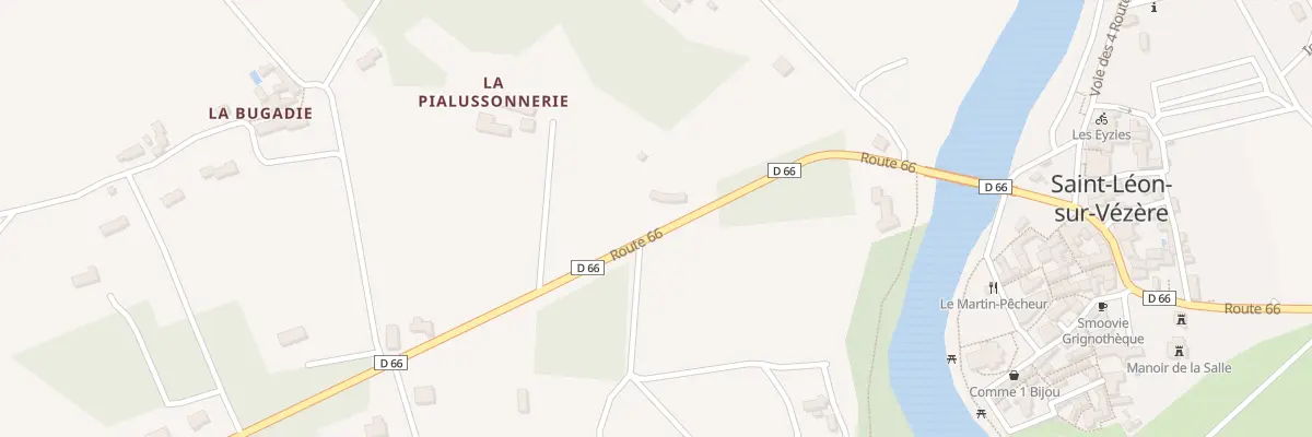 Plan du 1150 Rte 66 à Saint-Léon-sur-Vézère
