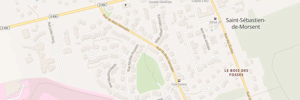 Plan du 17 Rue du Bois Gencelin à Saint-Sébastien-de-Morsent