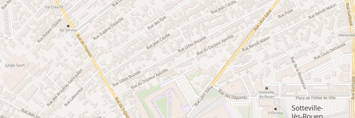 Plan du 92 Rue du Docteur Apvrille à Sotteville-lès-Rouen