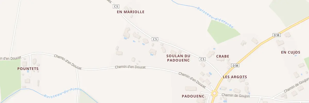 Plan du 5003F Soulan du Padouenc à Empeaux