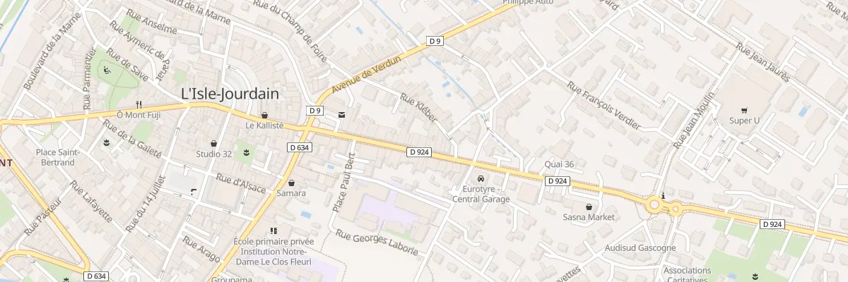 Plan du 22 Av Charles de Gaulle à L’Isle-Jourdain