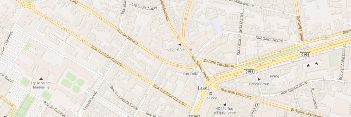 Plan du 20 Rue du Renard à Rouen