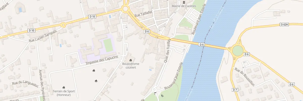 Plan du 6T Quai des Fusillés à Cazères