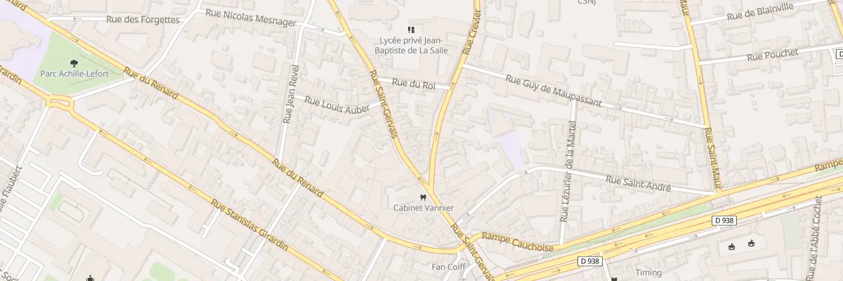 Plan du 9 Rue Crevier à Rouen
