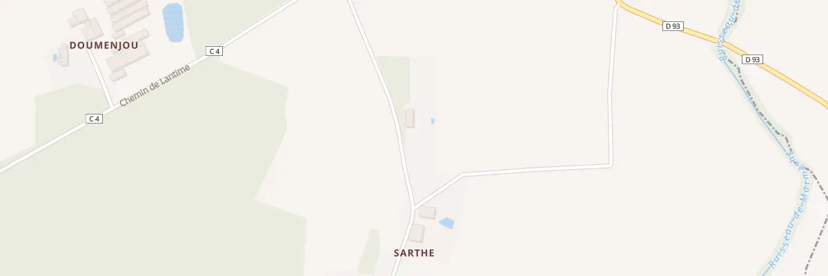 Plan de Sarthe à Lagraulet-Saint-Nicolas